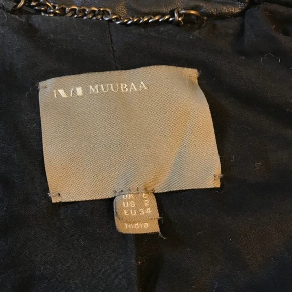 Muubaa Minsk Leather Quilted Biker Jacket 2 - Picture 11 of 13